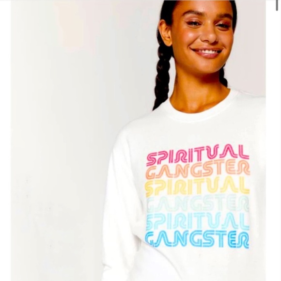 SPIRITUAL GANGSTER Crew Neck Savasana Sweatshirt Size Medium - Picture 3 of 8